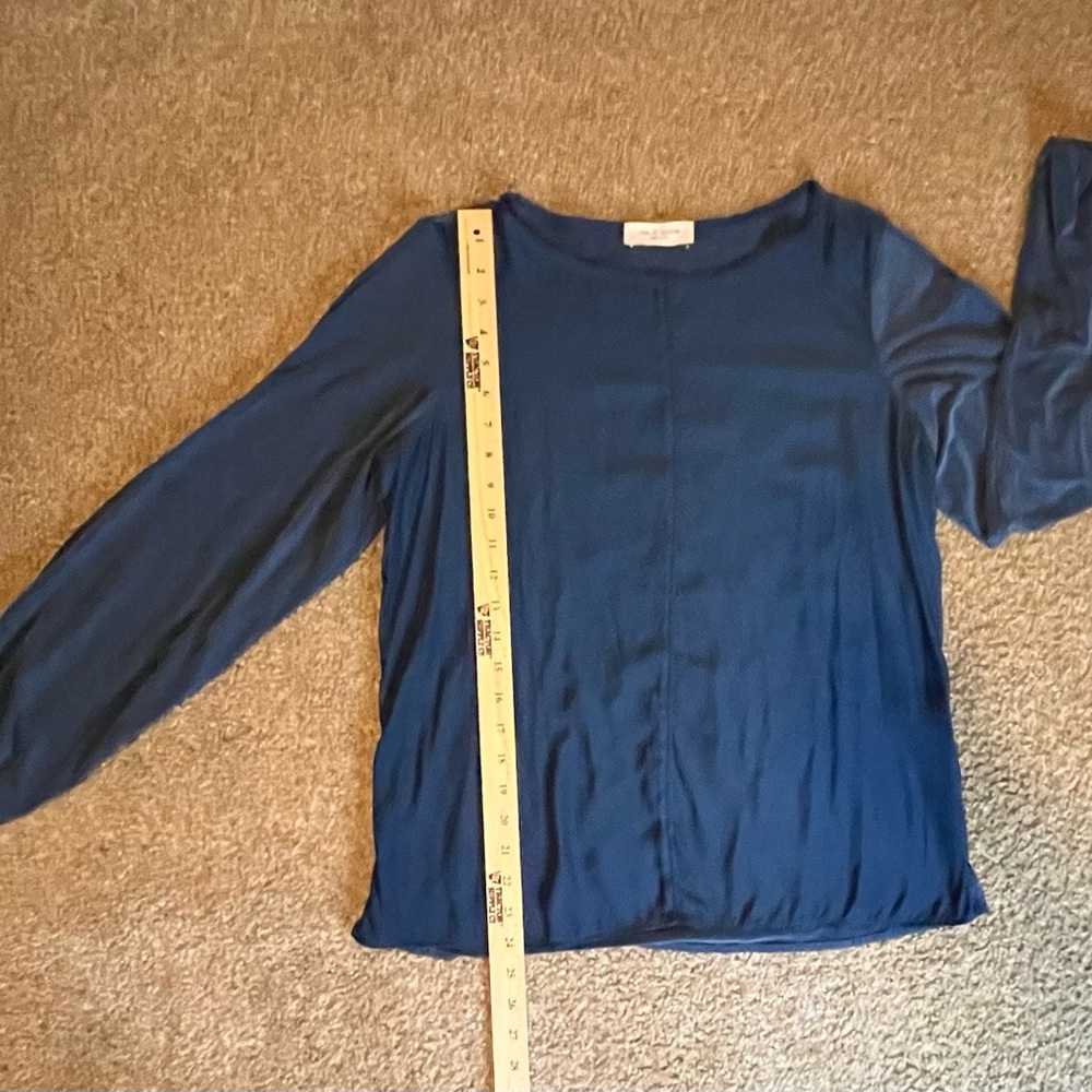 Lola & Sophie Silk Peasant Top size S - Picture 12 of 16